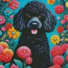Black Poodle Dog Diamond Painting