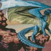 Blue Dnd Dragon Art Diamond Painting
