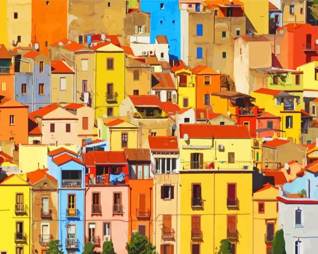 bosa sardinia Diamond By Numbers Bosa Sardinia Diamond Painting