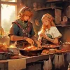 Botw Zelda And Link Cooking Diamond Painting