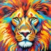 Colorful Abstract Lion Diamond Painting