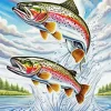 Cool Rainbow Trout Diamond Painting