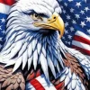 Eagle American Flag Art Diamond Painting
