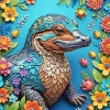 Floral Platypus Art Diamond Painting