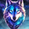 Galaxy Wolf Diamond Painting