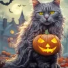 Halloween Cat Art Diamond Painting