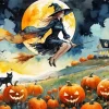 Halloween Witch Art Diamond Painting
