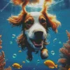Happy Dog Swimming Diamond Painting