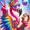 Hippie Flamingo Diamond Painting
