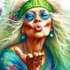 Hippie Grandma Diamond Painting