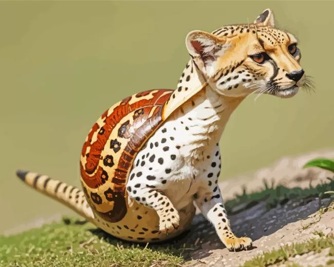 hybrid cheetah Diamond By Numbers Hybrid Cheetah Diamond Painting