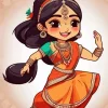 Indian Girl Dancing Diamond Painting