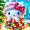 Snowy Hello Kitty Diamond Painting