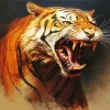 Tiger Roaring Diamond Painting