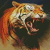 Tiger Roaring Diamond Painting