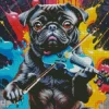Violinist Dog Diamond Painting