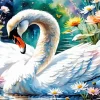 White Swan Art Diamond Painting