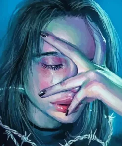 Broken Girl Crying Diamond Painting