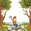 Cartoon Shepherd Boy Diamond Painting