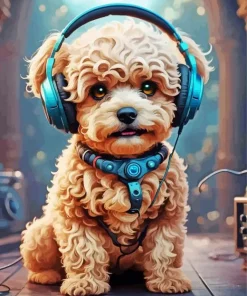 Dj Maltipoo Dog Diamond Painting