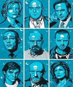 Illustration Breaking Bad Characters Diamond Painting