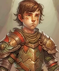 Young Warrior Boy Diamond Painting