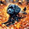 Aesthetic Fall Dog Art Diamond Painting