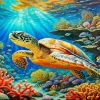 Aesthetic Fish And Turtle Art Diamond Painting