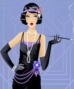 Aesthetic Flappers Smoking Art Diamond Painting