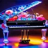 Aesthetic Floral Piano Diamond Painting