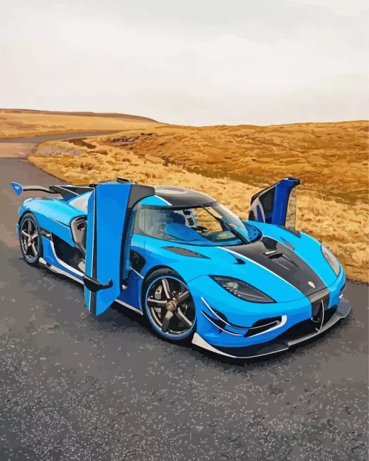 black koenigsegg agera Diamond With Numbers Black Koenigsegg Agera Diamond Painting