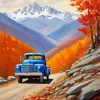 Blue Truck Diamond Painting