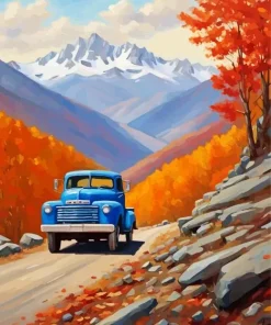Blue Truck Diamond Painting