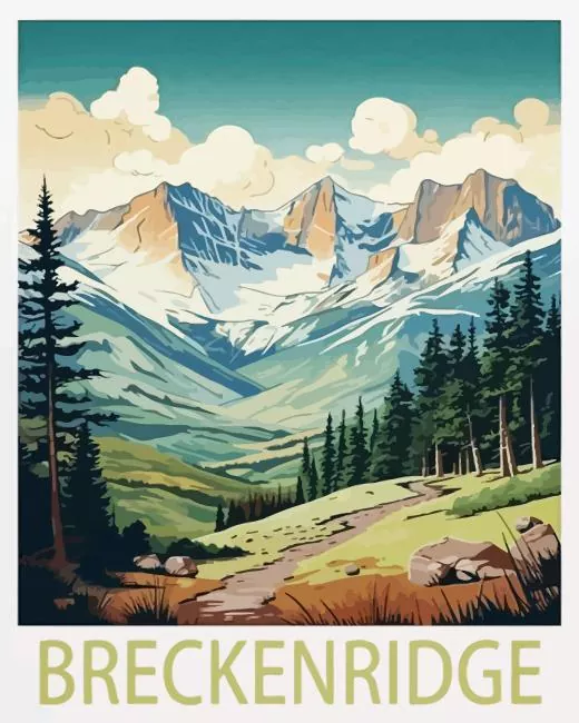breckenridge colorado poster Diamond Paints Breckenridge Colorado Poster Diamond Painting