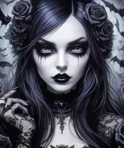 Cool Goth Girl Diamond Painting