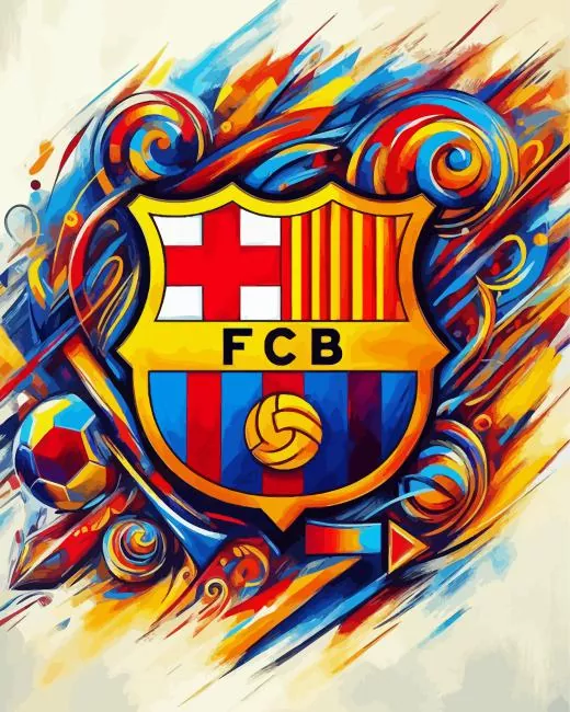 fc barcelona Diamond With Numbers Fc Barcelona Diamond Painting
