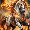 Flames Horse Diamond Painting