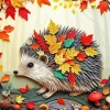 Hedgehog Fall Diamond Painting