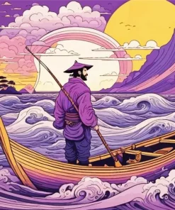 Japanese Fisherman Diamond Painting