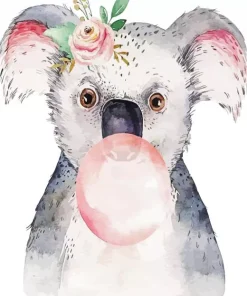 Koala Bubble Gum Diamond Painting