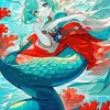 Koi Mermaid Lady Diamond Painting