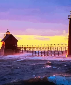 Lake Michigan Sunset Diamond Painting