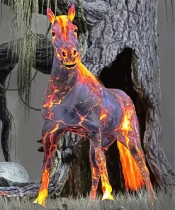 Lava Horse Diamond Painting