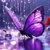 Purple Butterfly Art Diamond Painting