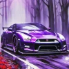 Purple Nissan Gtr Diamond Painting