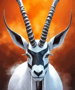 White Oryx Diamond Painting