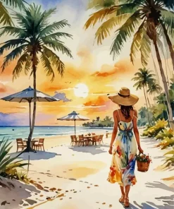 Woman In Fiji Diamond Painting