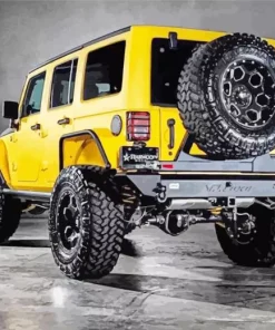 Yellow Jeep Wrangler Diamond Painting