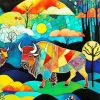 Abstract Buffalo Art Diamond Painting