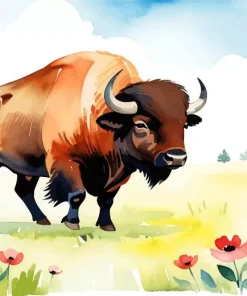 Buffalo Animal Diamond Painting